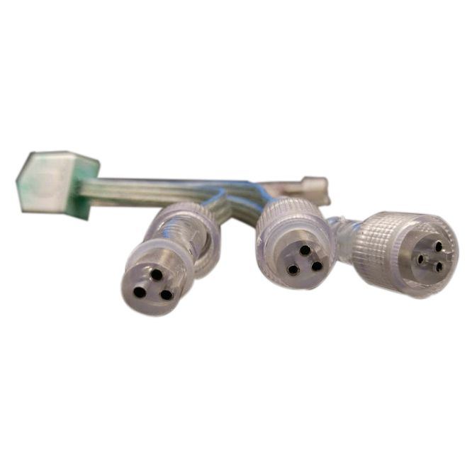 3PIN 1to3 Transparent Waterproof Male And Female Plug Connector